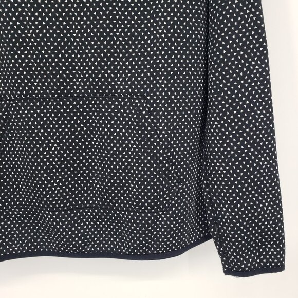Nike Geometric Print‎ Hoodie Sweatshirt L Womens Pullover Black White - Picture 5 of 8